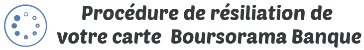 procedure resiliation carte boursorama