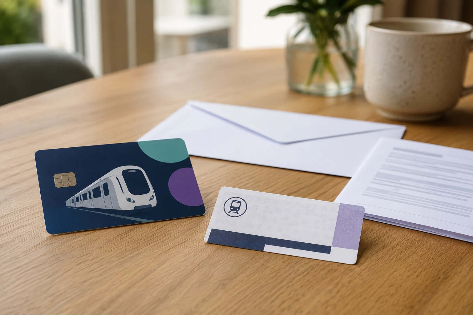 Carte de transport et billet pour résilier un abonnement de transport