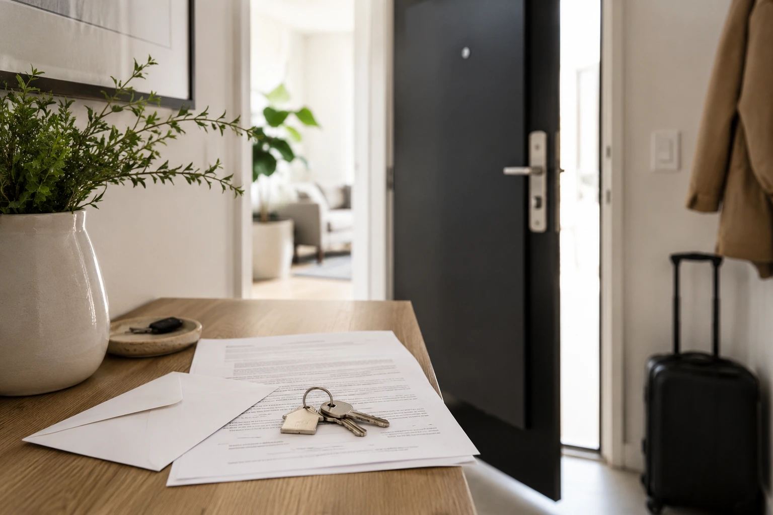 Clés, contrat et porte d’entrée pour résilier un contrat lié au logement
