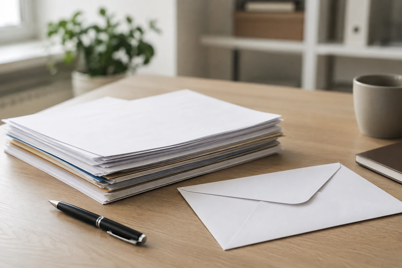 Documents administratifs et stylo pour une démarche de résiliation juridique