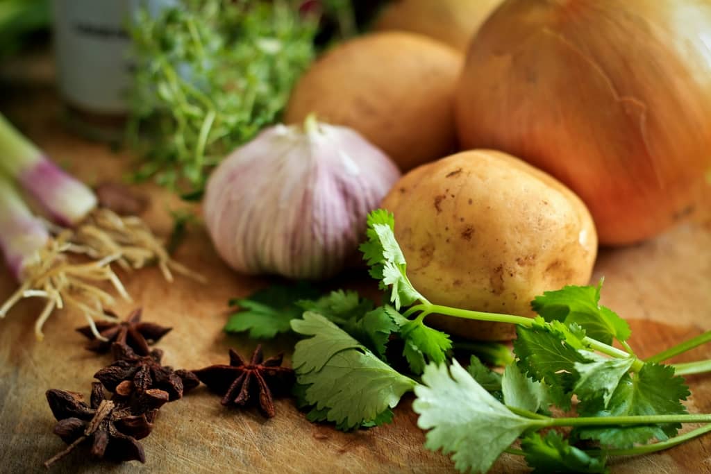 ingrédients reçus dans un panier Les Commis