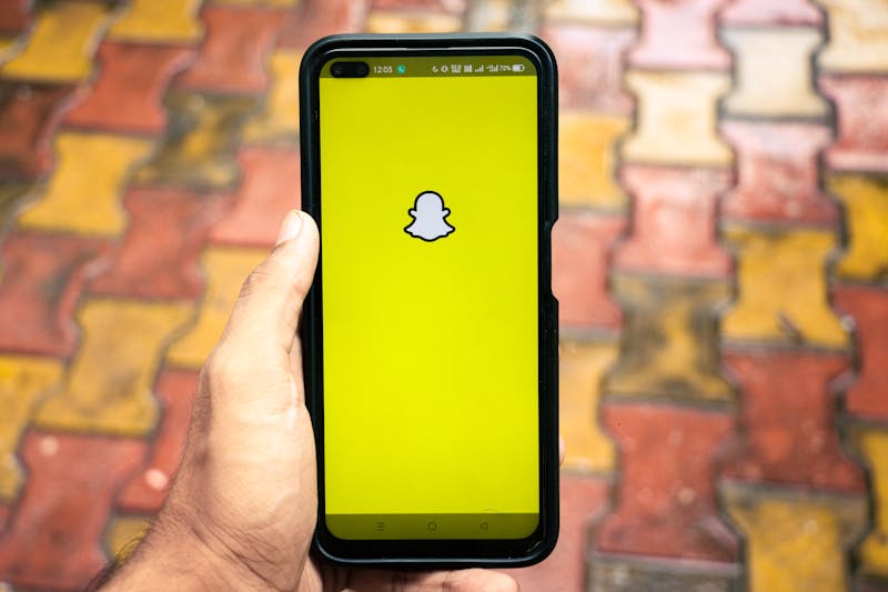 application Snapchat ouverte sur un smartphone